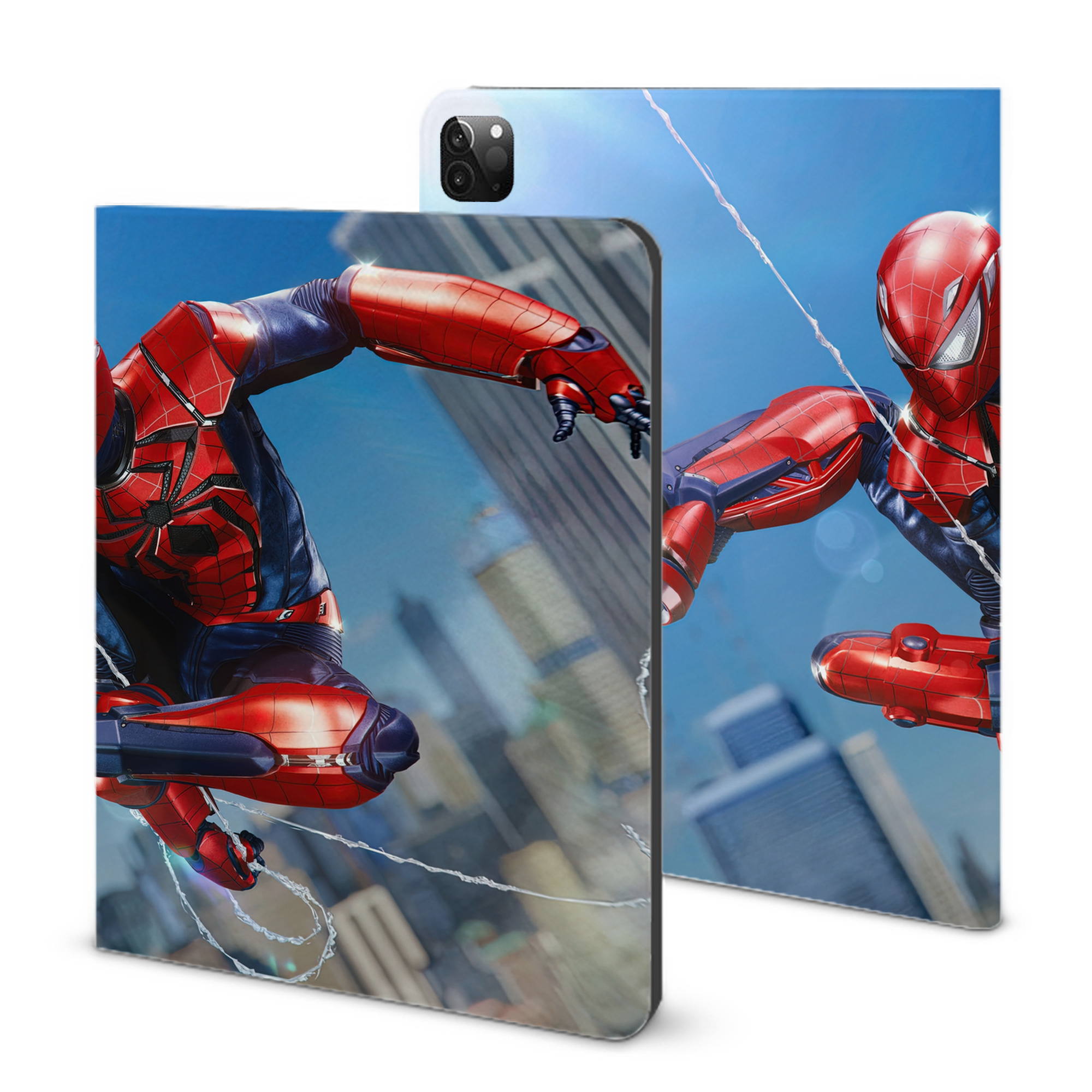 （画像用） Spider Man スパイダーマン IPadケース ペンホルダー付き ブックスタイルデザイン